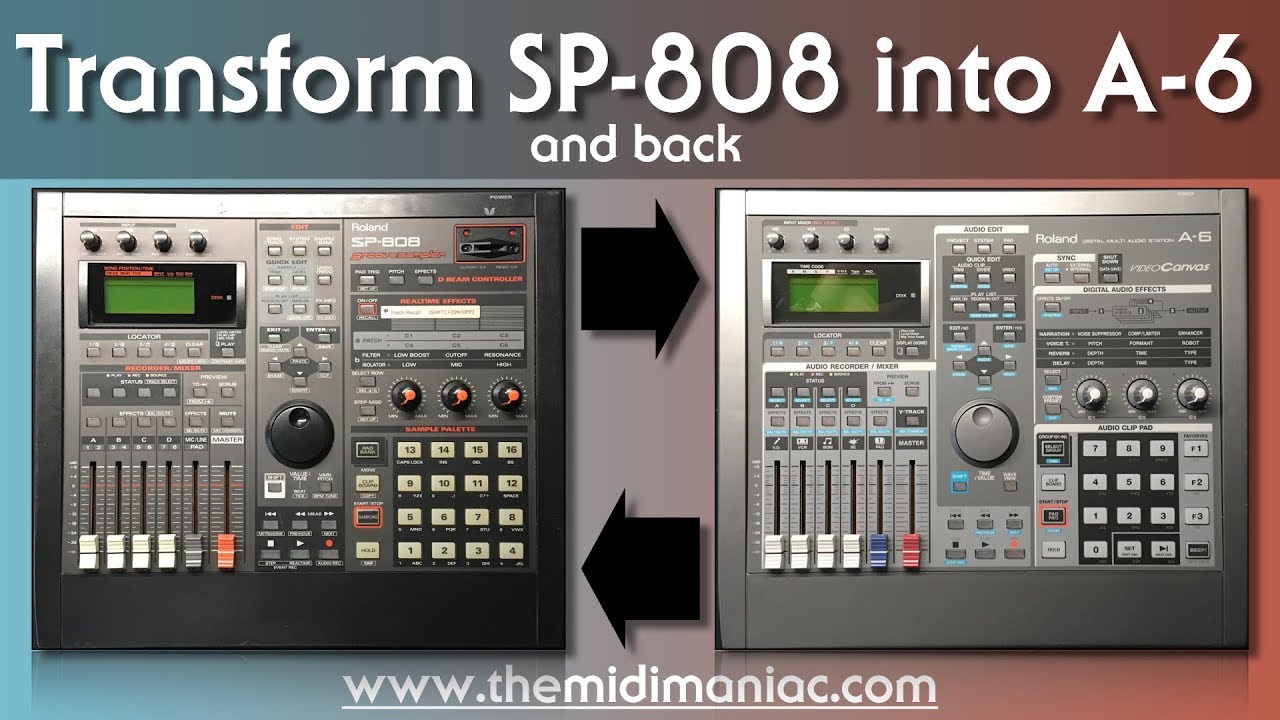 How-to convert Roland SP-808 into Roland A-6 Video Canvas