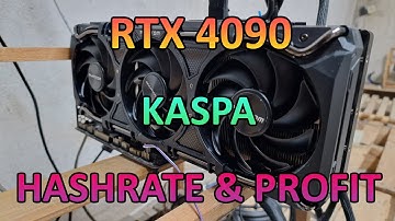 RTX 4090 - Kaspa Hashrate & Profit (Dual ETC+KAS & Ergo+KAS)
