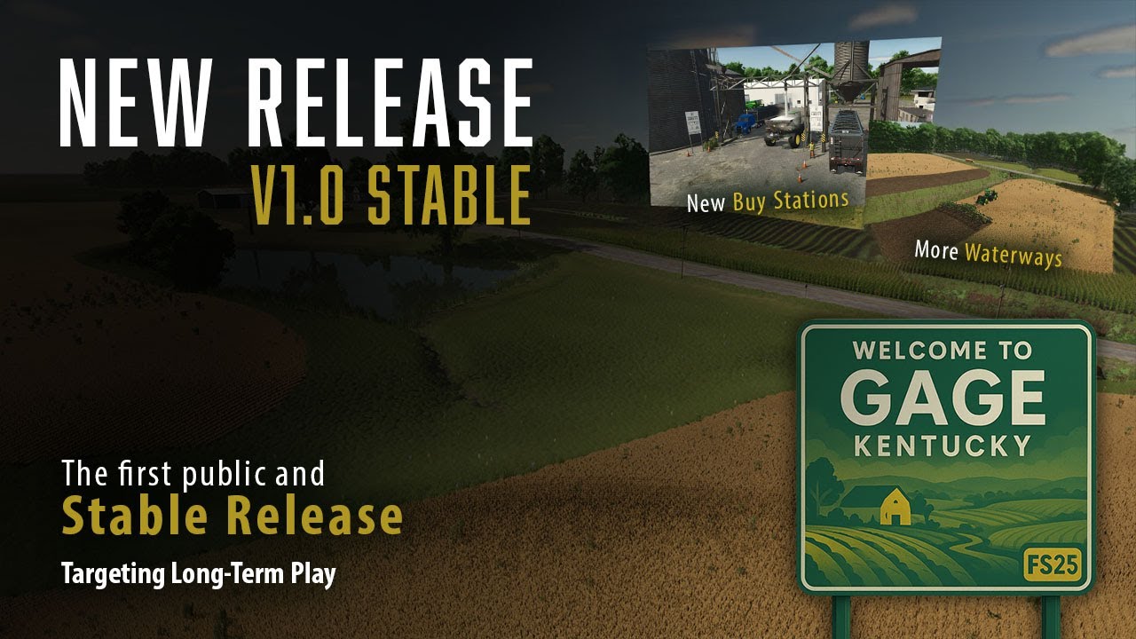 LIVE v1.0 Release of Gage, Kentucky covered by Gagefield AI