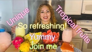 Tropical Fruits- Watermelon Otai & Mango Otai #tonga #polytube #polynesian  #mukbang #tongan