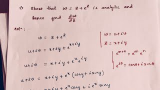 Celebrity Complex Analysis - Analyticity of a Function and Finding its Derivative (Part 1) Wealth