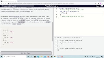 Tutorial 18 - iterate through keys of object with a for...in statement - freecodecamp