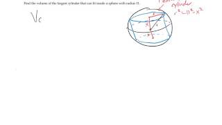 Optimization - Cylinder in a Sphere