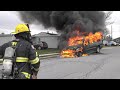 PRE-ARRIVAL VIDEO:  Fully-involved Chevy burns in Coplay, Pennsylvania