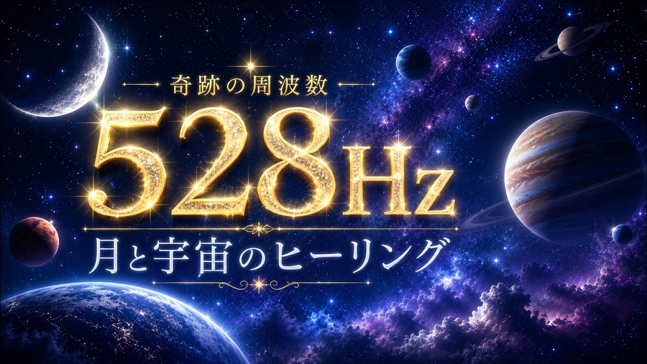 528Hz】｜奇跡の周波数｜月と宇宙のヒーリング｜リラクゼーション用BGM