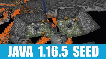 Minecraft Java 1.16.5 Seed: Double dungeon at spawn + two villages and desert temple