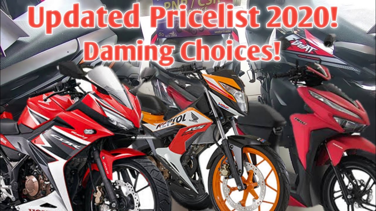 Honda Motorcycle Pricelist Philippines Youtube