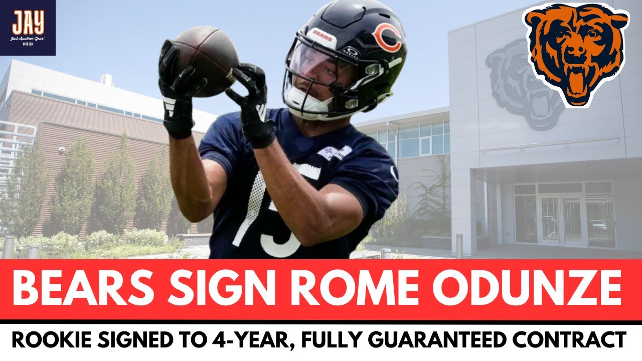 Bears SIGN ROME ODUNZE To 4 Year FULLY GUARANTEED Contract Chicago Bears sign rome odunze to 4 year fully guaranteed contract chicago