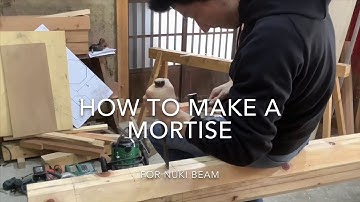 Japanese torii gate production day22. How to make a mortise.貫穴