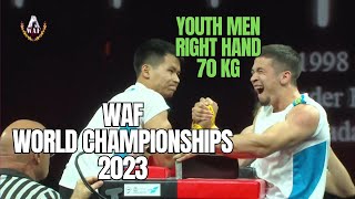2023 WAF 70 KG RIGHT HAND YOUTH MEN ALL MATCHES