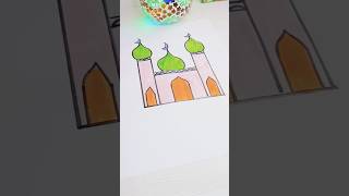 Easy drawing of mosque ✨️🕌💚🌸#viral #subscribe #islamicshorts #islamicstatus #trending #viral #shorts