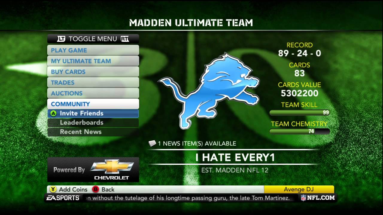 MUT 12 TE Collection DONE!