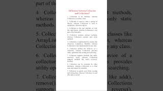 difference between collection and collections in java | java interview question #interview #corejava
