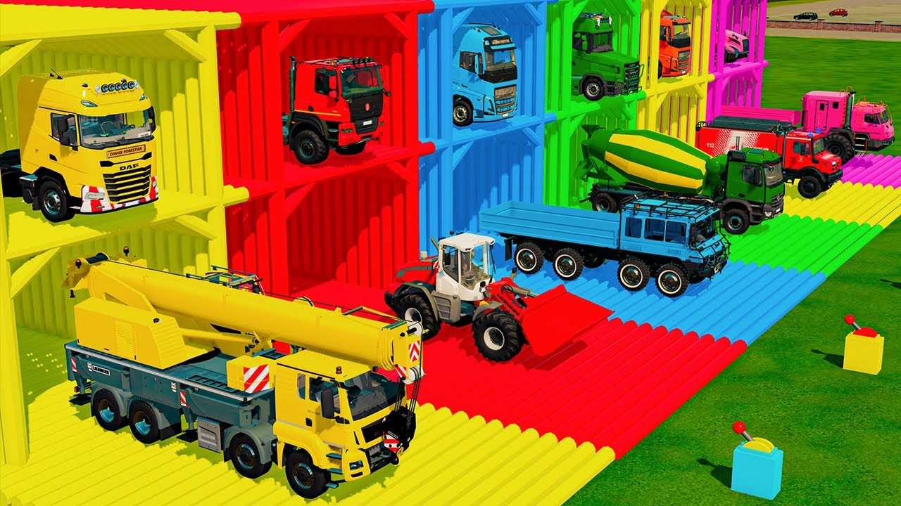 TRANSPORTING FIRE TRUCK, GARBAGE TRUCK & BIG TRUCKS by MAN TRANSPORTER! Farming Simulator 22