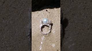 Handmade Silver Ring Inspired by the Waves of Mauritius