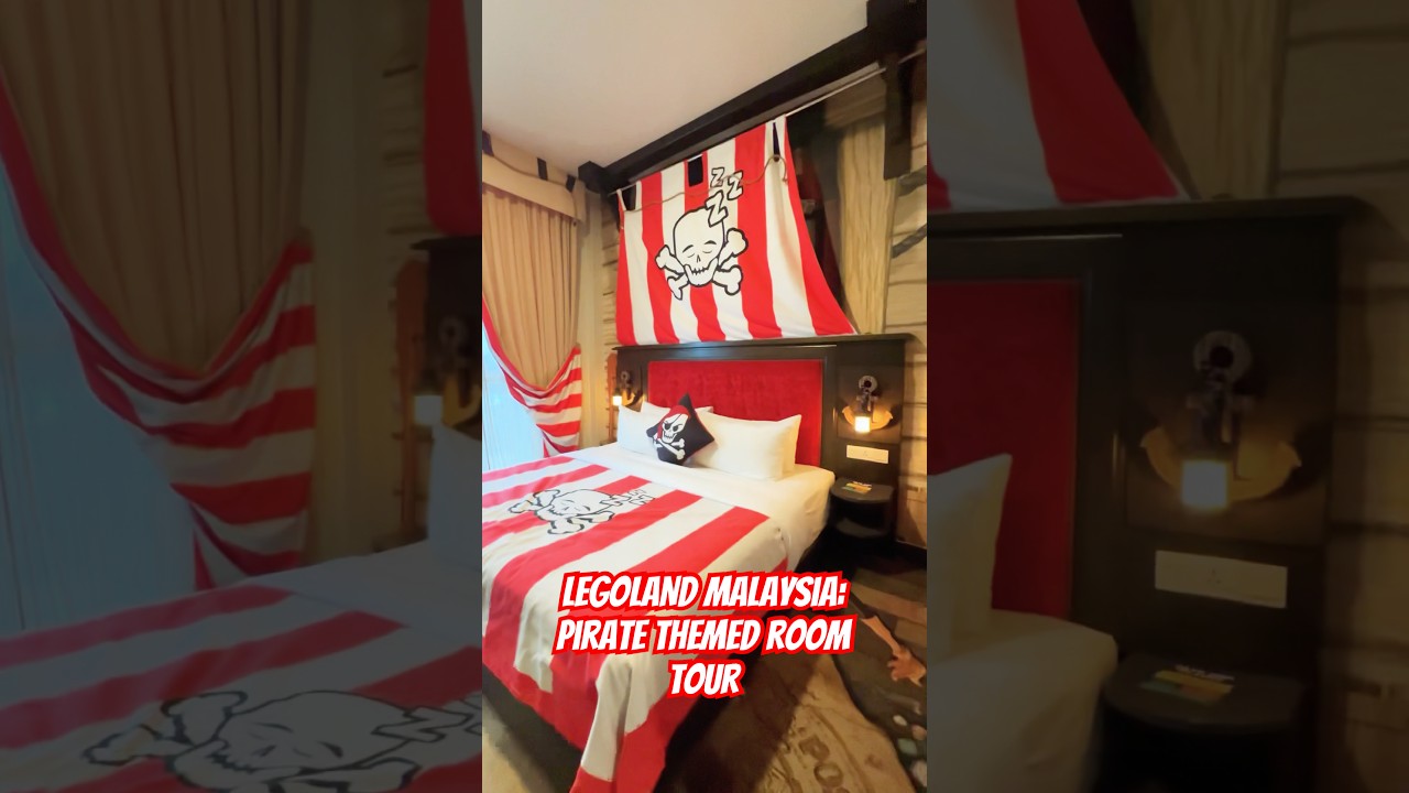 LEGOLAND Malaysia Pirate fully themed room tour with kid’s own sleeping area. 