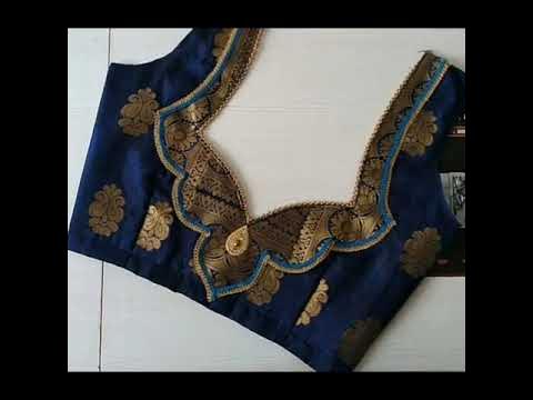 Kath padar sarees simple and easy blouse back neck designs - YouTube