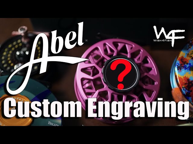 engraved fly fishing reel Abel Rove // Blue III Underwood Salt Engraving Each reel comes with a custom camo reel pouch. Regarding engraving on fishing tackle