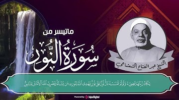 الشيخ عبدالفتاح الشعشاعي | تلاوة في قمة الخشوع تهز الحجر | سورة النور