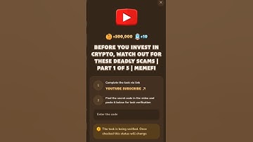Before You Invest in Crypto, Watch Out For These Deadly Scams | Part 1 Of 5 | Memefi Code