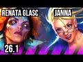 RENATA GLASC &amp; Aphelios vs JANNA &amp; Sivir (SUP) | EUW Challenger | 26.1