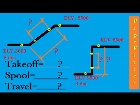 How to Compute Takeoff, Spool, Center to Center 90, 45 Degrees Elbow Pipefitter