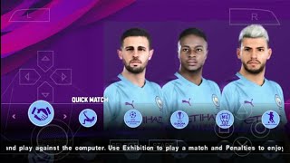 Man City PES 2020 PPSSPP Commentary Peter Drury Camera PS4 Android Offline 600Mb
