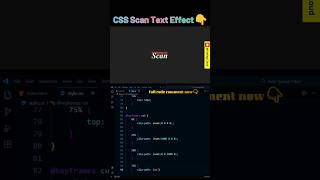 CSS Scan Text Animation | #shorts