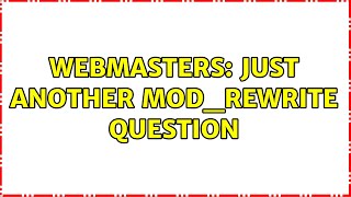 Webmasters: just another mod_rewrite question