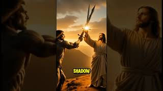 Jesus and the Mountain of Shadows. #FaithAndLight #SpiritualBattle #MountainEncounter #SwordOfLight