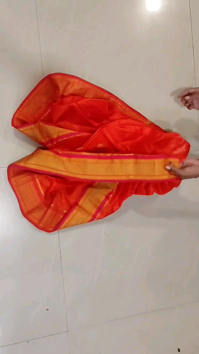 baby nauvari saree cutting and stitching #nauvarisaree #baby saree