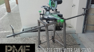 Homemade miter saw stand !!stainless steel!! My homemade miter saw stand, it was my first project using a tig welder and where i have learned to tig weld. mostly made in