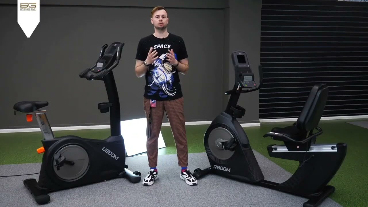 Обзор вертикального и горизонтального велоэргометров BRONZE GYM U800M и R800M