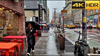 New York Rainy Day Walk -2023 | 4K HDR Walking Tour | Soho to Chelsea Walk