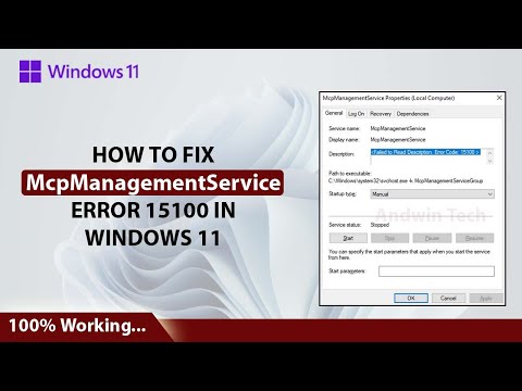 How to Fix Mcp Management Service Error 15100 | Quick Fix Error 15100 | Windows 10 and 11