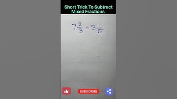 Short Trick To Subtract Mixed Fractions in 5 Seconds #mathstricksbyraj #shorttrick #mathsshorttricks