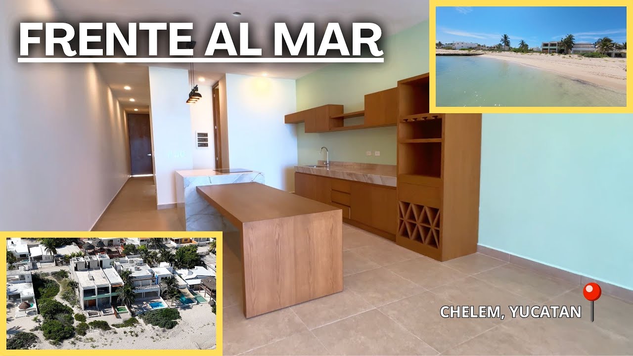 VILLA FRENTE al MAR con PISCINA en VENTA| 4 habitaciones | CHELEM, YUCATAN