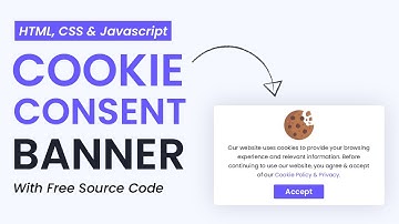 Cookie Consent Banner | HTML, CSS & Javascript | With Source Code