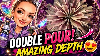 #174 Double Pour Resin Art | Wait Until You See The Final Reveal 😍 🌸