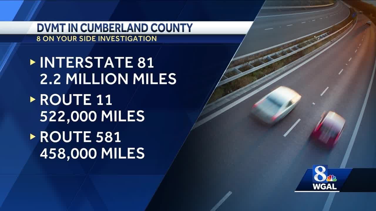 Where are the most congested roads in Dauphin, Cumberland counties?