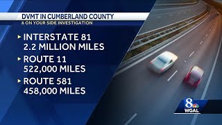 Where are the most congested roads in Dauphin, Cumberland counties
