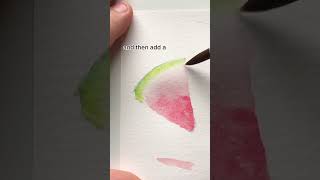 Watercolor watermelon #shorts #watercolortutorial #watercolorpainting #paintingtutorial #art #fyp