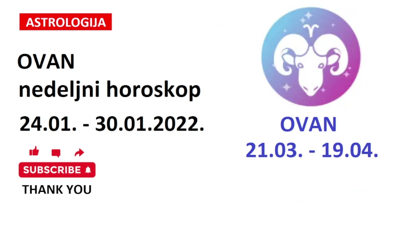 Nedeljni horoskop OVAN za period 24.01. 