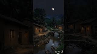 you found a quiet village where the night feels like home 🌙🏡🤍