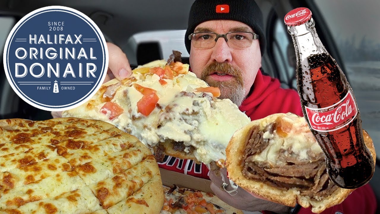 MUKBANG 먹방 | Donair Pizza, Donair Sub & Garlic Cheese Sticks • Halifax Donair