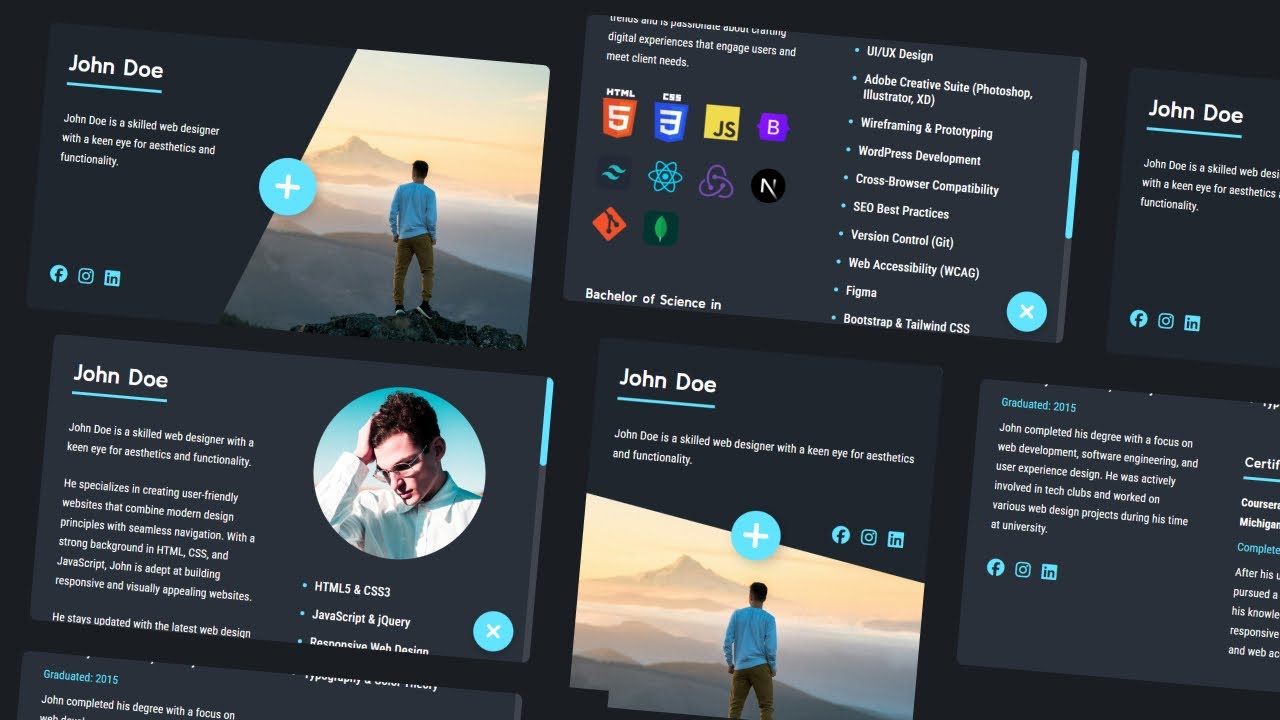 Let's Build This Incredible Mega Profile Card With HTML, CSS and ...