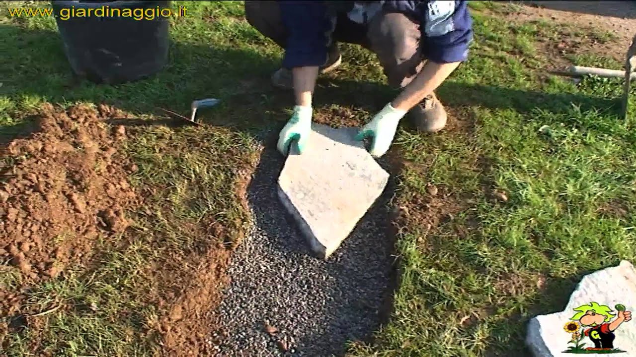 Formazione camminamento in pietre youtube Decorazione Giardino Vialetto