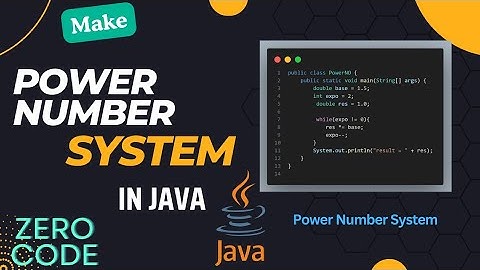 Power Of A Number in Java | Java Program Tutorial | Zero Code