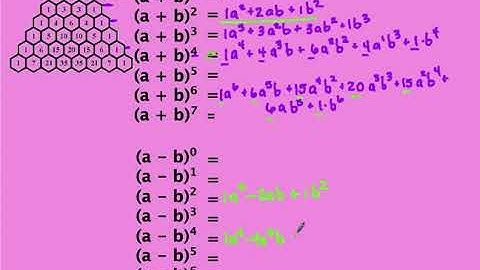 Lesson 4.2 Expanding Binomials using Pascal