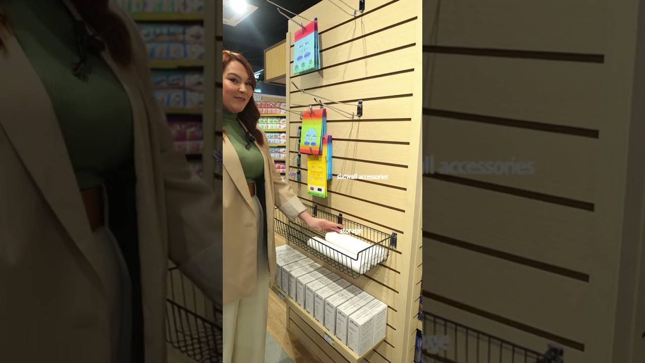 shopping baskets supermarket shelves display racks 